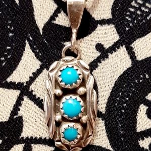 Sterling Silver Turquoise Pendant